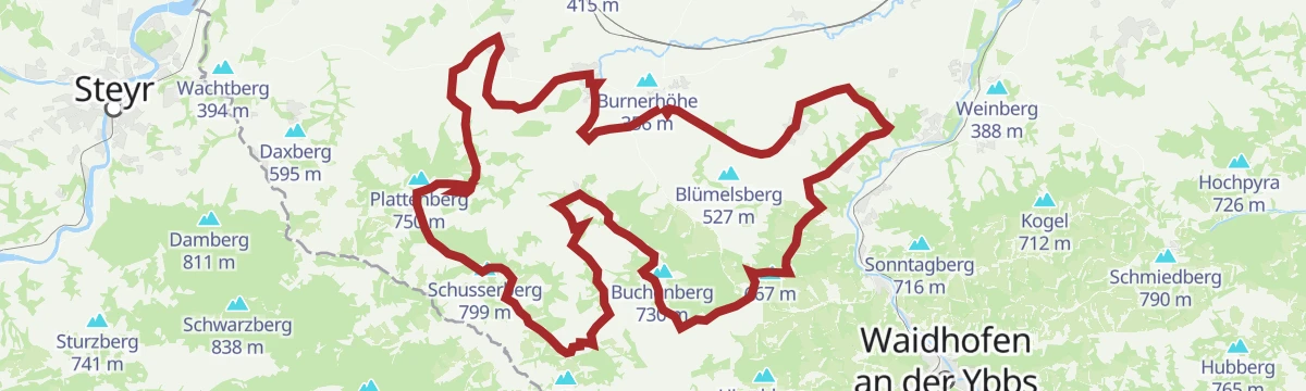 Route map: Stiftsblick-Radroute